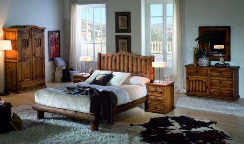 dormitorio de madera maciza