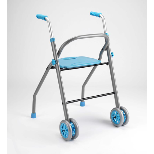 Andador para ancianos con asiento, plegable y regulable en altura